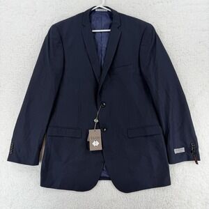 Tazio Jacket Mens 44L Blue Ultra Slim Fit Blazer Sport Coat Two Button Italy NWT